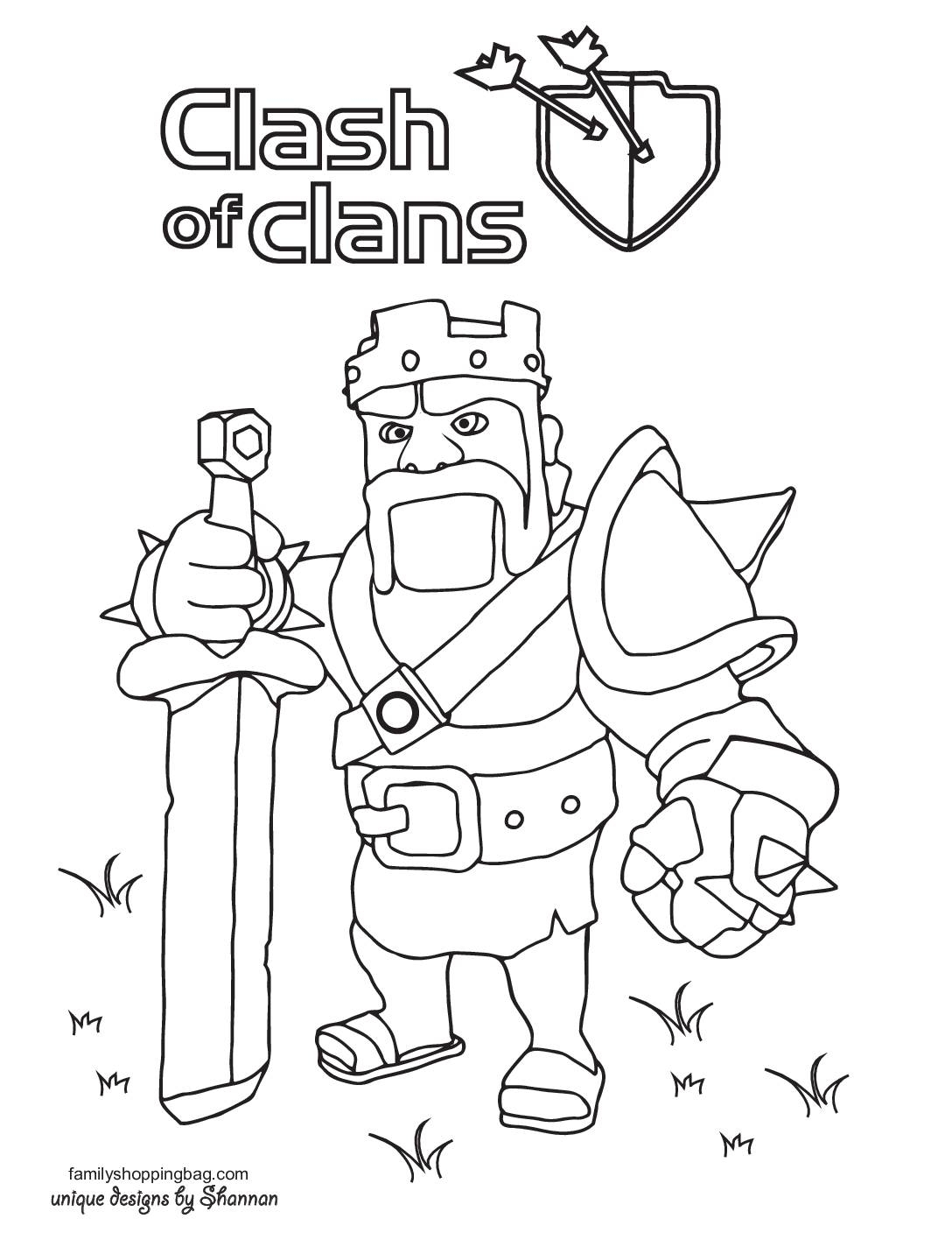 Free Printable Clash Of Clans Coloring Pages And More Lil Shannie