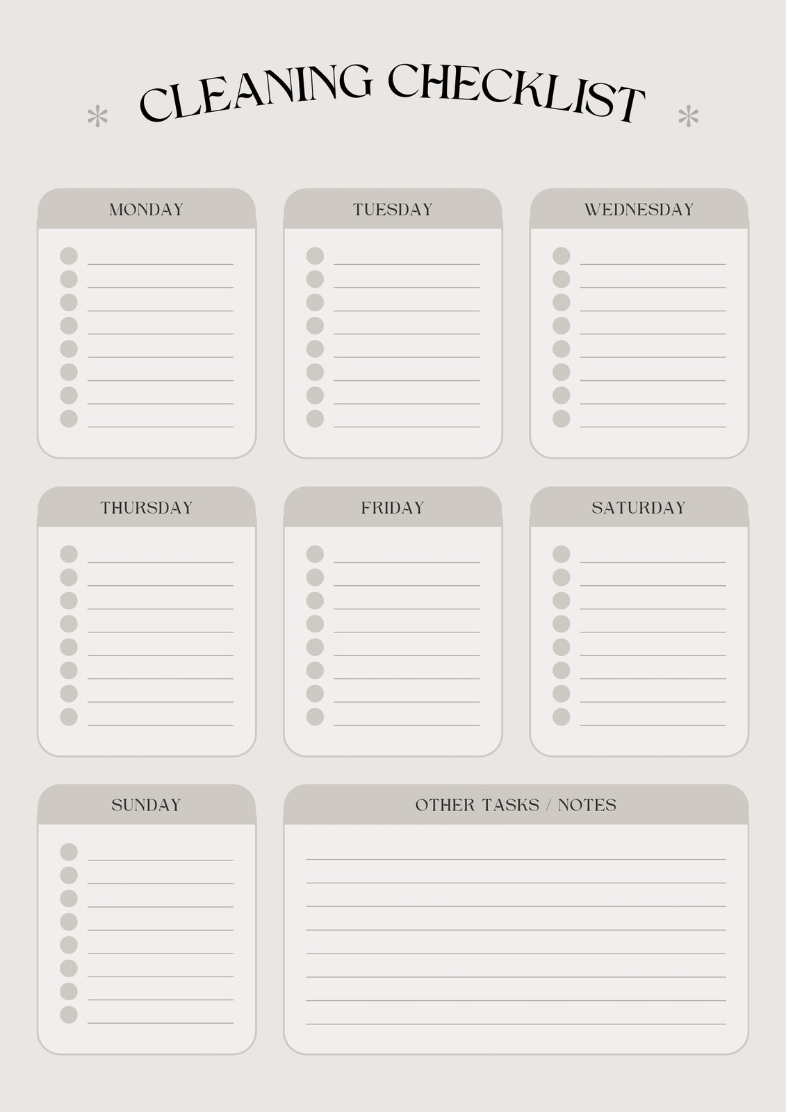 Free Printable Office Cleaning Schedule