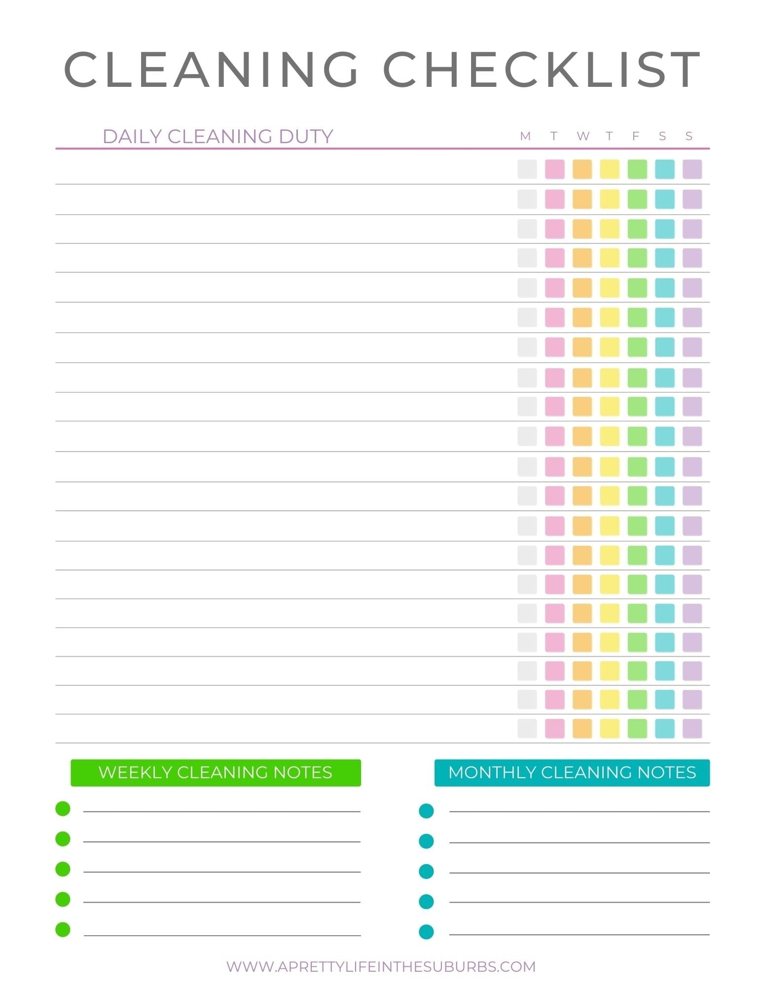 Free Printable Cleaning Binder