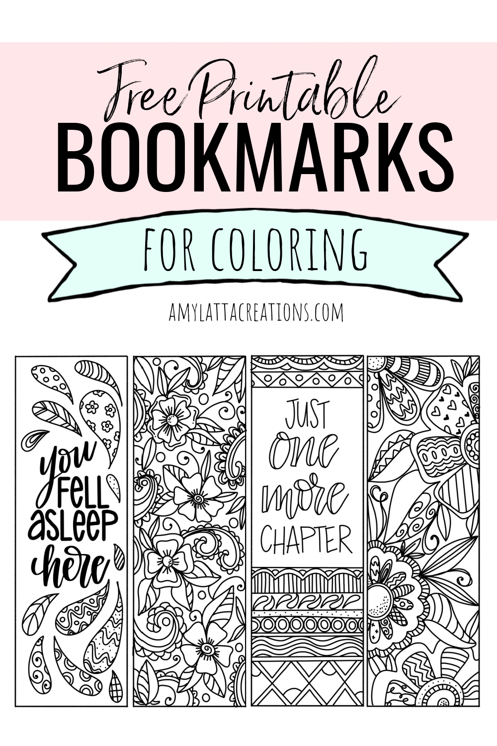 Free Printable Bookmark To Color