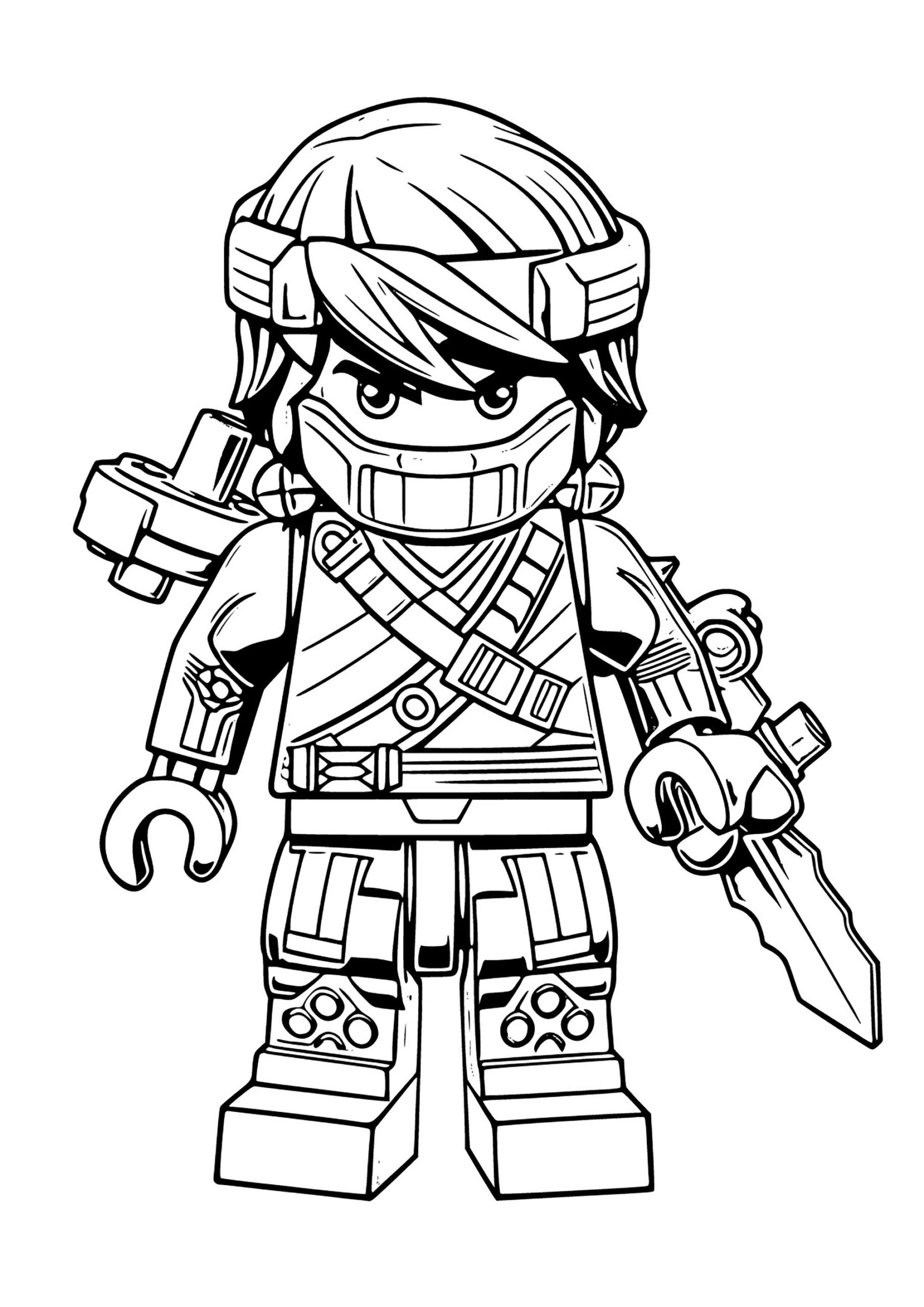 Free Printable Coloring Page Lego Ninjago Character Ninjago Coloring Pages For Kids