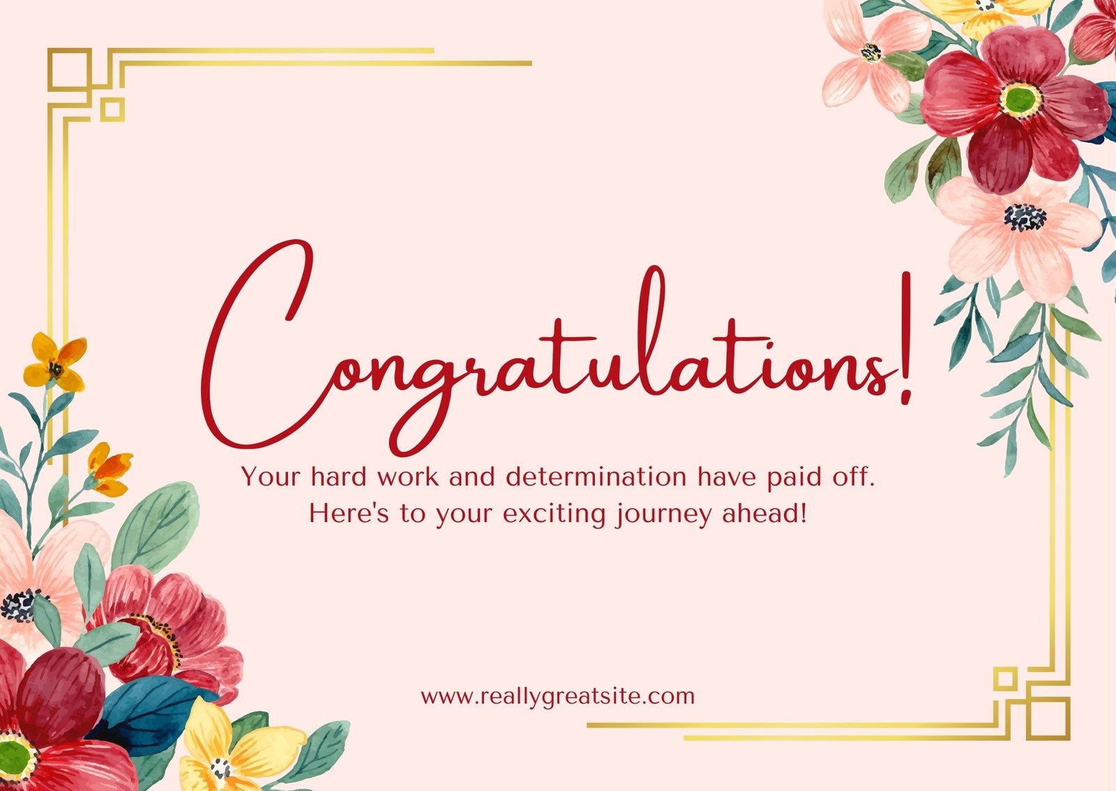Free Printable Custom Congratulation Card Templates Canva
