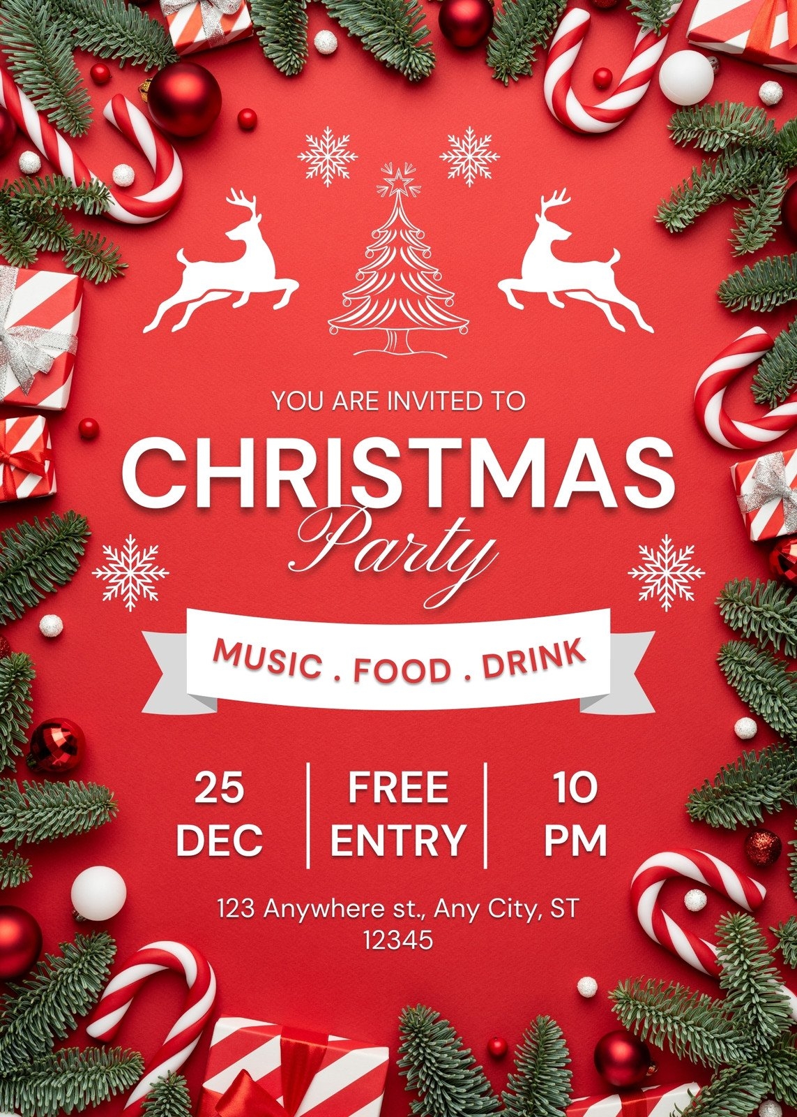 Free Printable Customizable Christmas Flyer Templates Canva