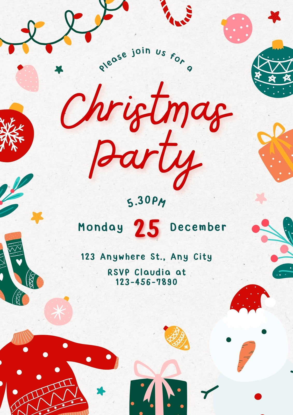 Free Printable Customizable Christmas Flyer Templates Canva