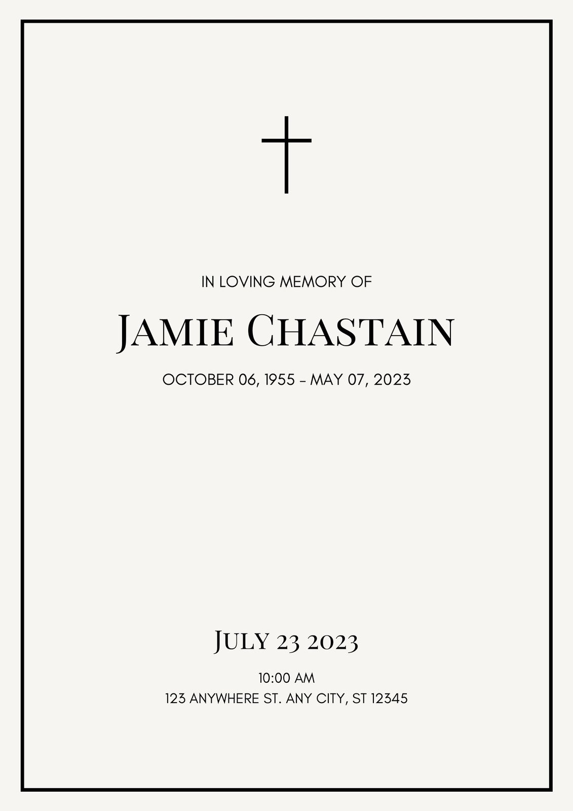 Free Printable Customizable Funeral Program Templates Canva