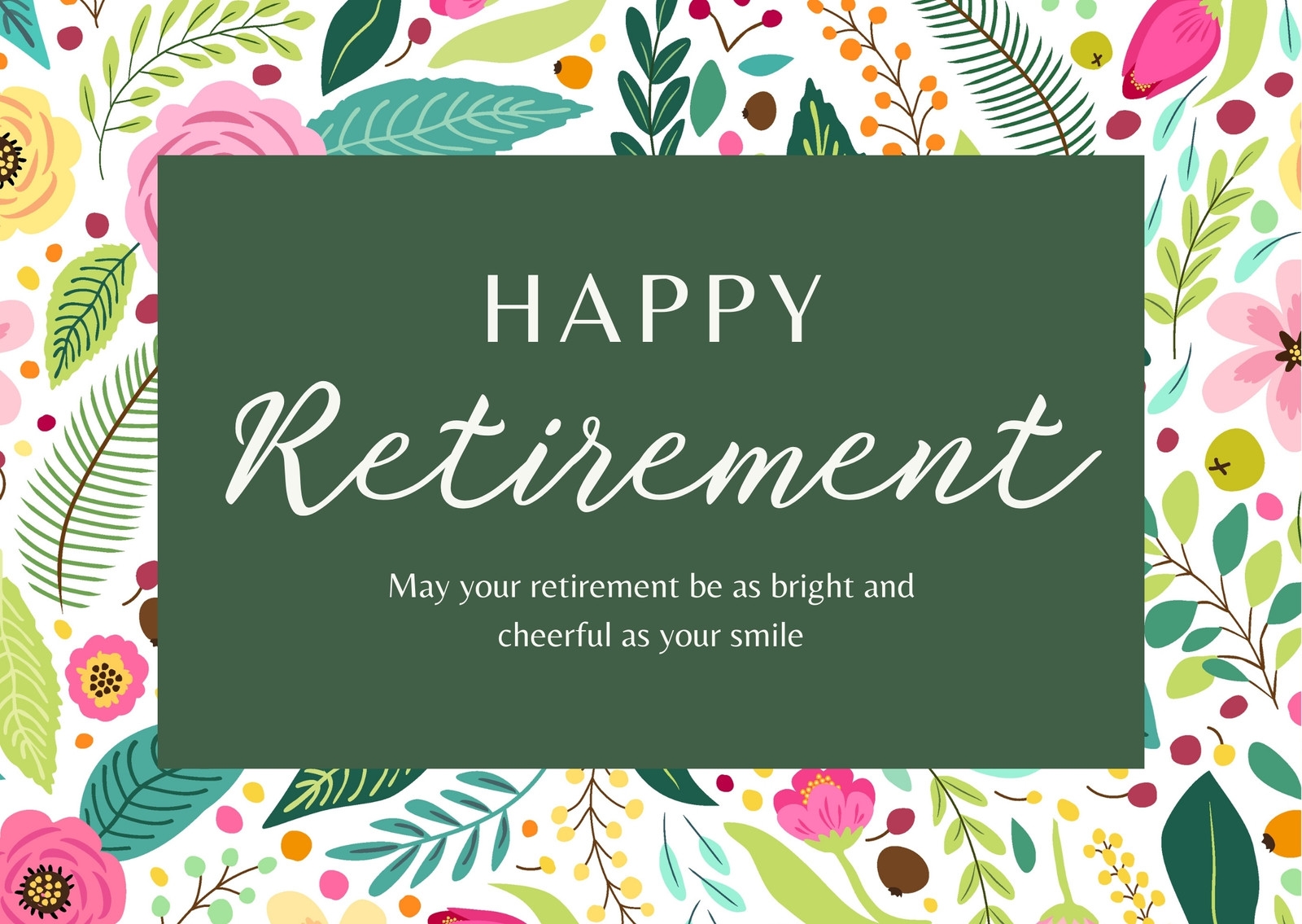 Free Printable Retirement Card Templates