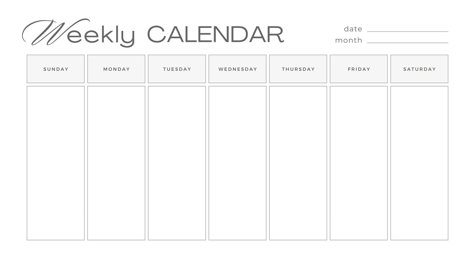 Free Printable Customizable Weekly Calendar Templates Canva