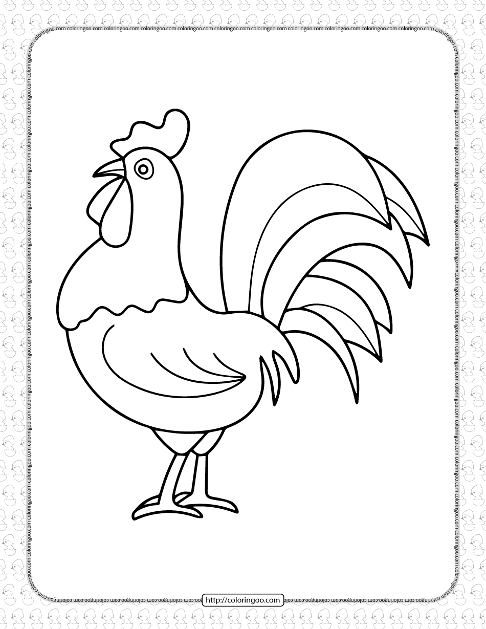 Free Printable Cute Chicken Coloring Pages