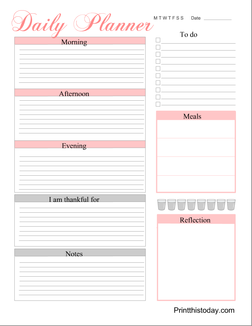 Free Printable Planner Sheets