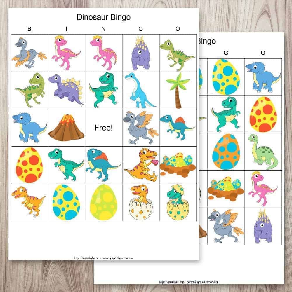 Free Printable Dinosaur Bingo Cards