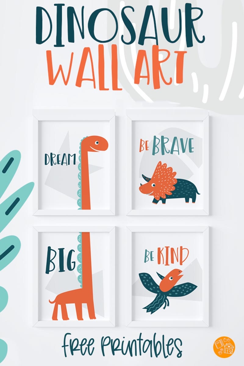 Free Printable Dinosaur Wall Art Perfect For Kids Rooms Sunny Day Family