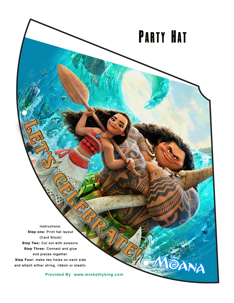 FREE PRINTABLE DISNEY S MOANA BIRTHDAY PARTY DECORATIONS MOANA Mrs Kathy King CEO Of Tiara Marketing