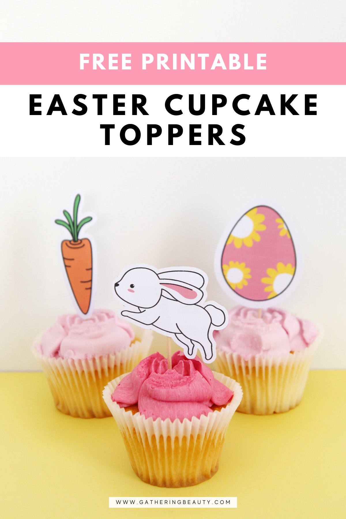 Free Printable Easter Cupcake Toppers Gathering Beauty