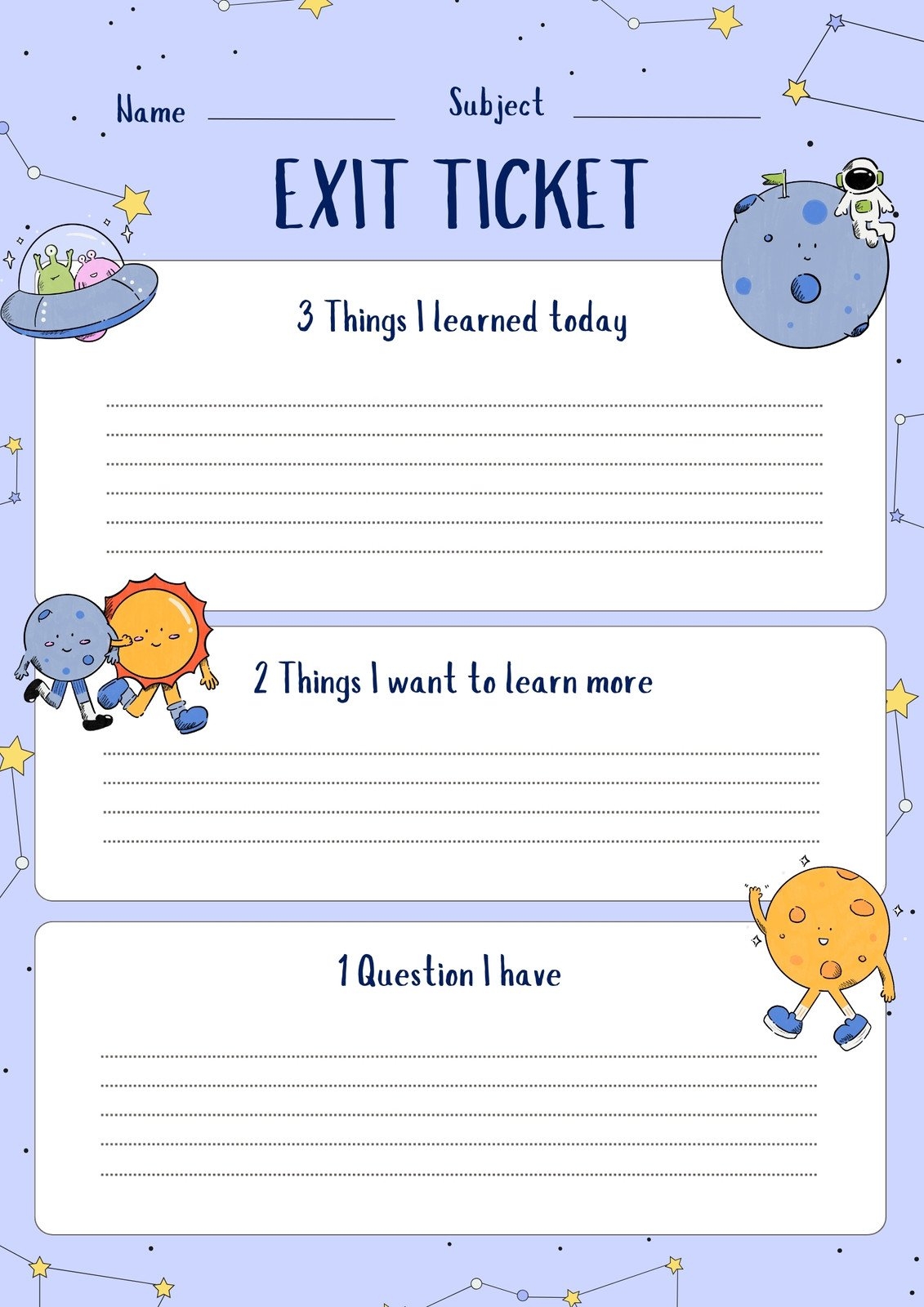 Free Printable Exit Ticket Templates You Can Customize Canva