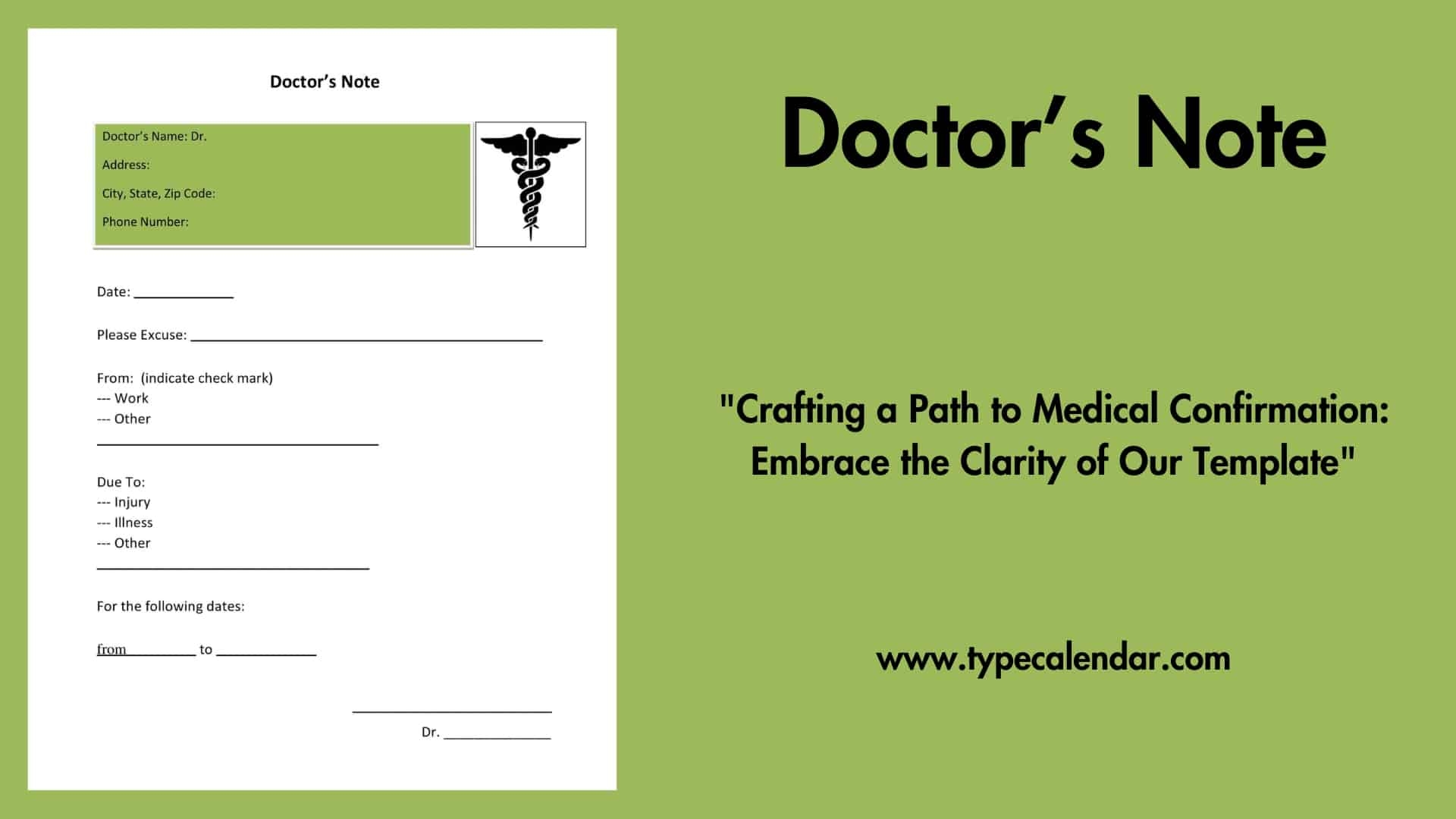 Free Printable Doctors Excuse