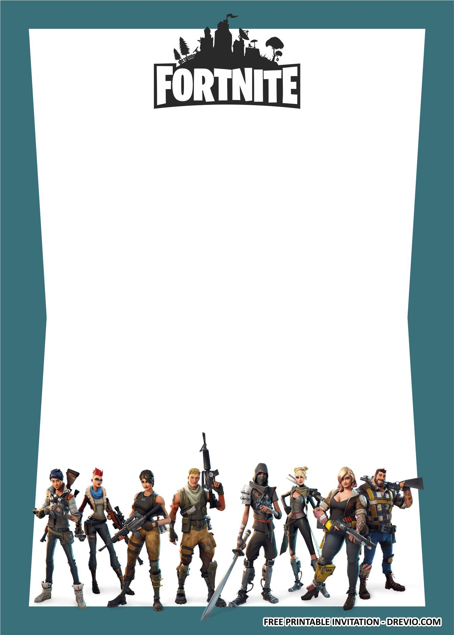 FREE PRINTABLE Fortnite 2 Birthday Party Kits Templates Free And Match For This Modern Era