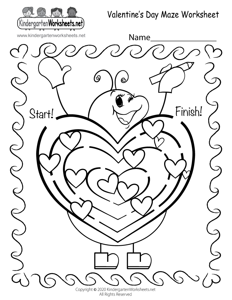 Free Printable Preschool Valentine Worksheets