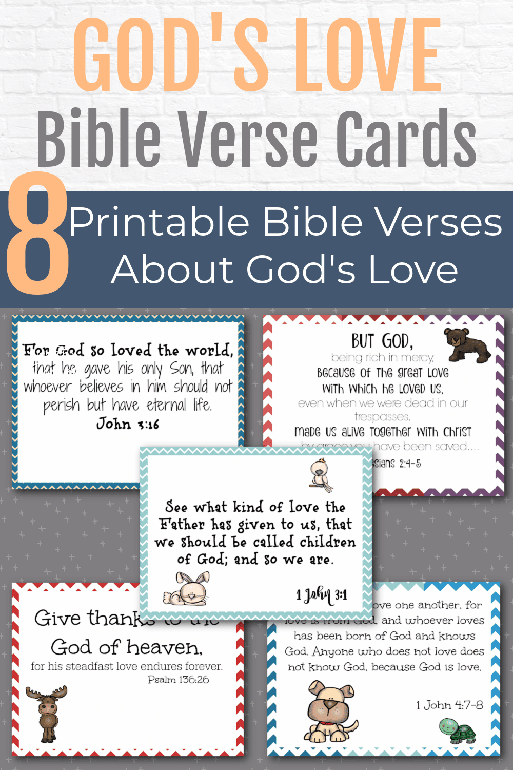 Free Printable God s Love Bible Verse Cards Kids Bible Teacher