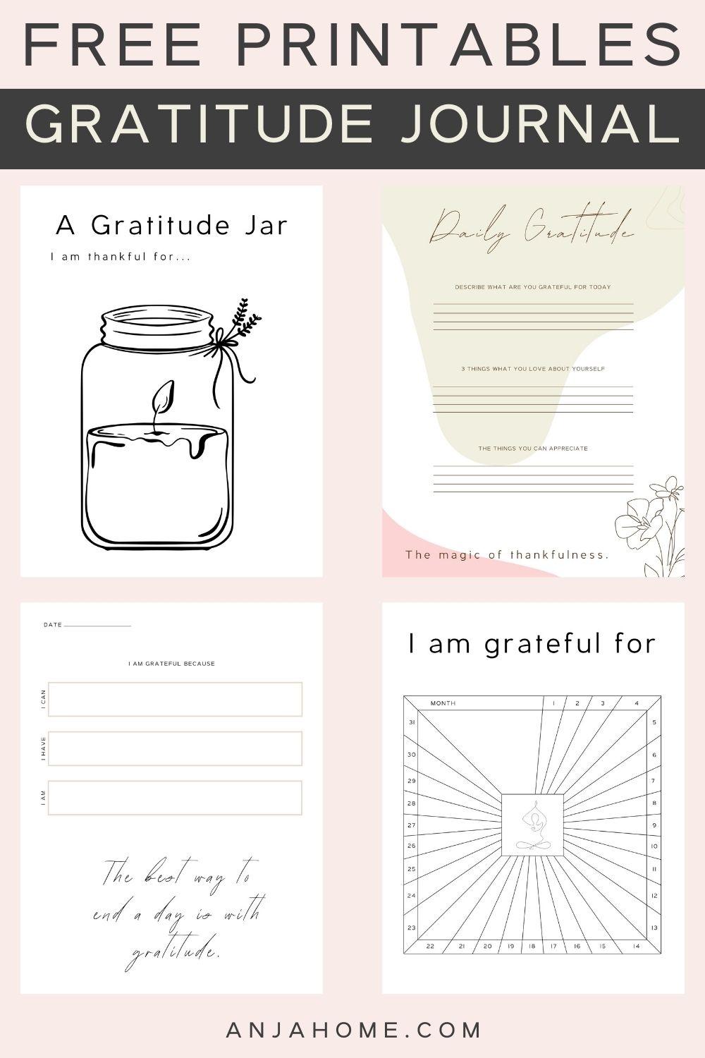 Gratitude Journal Free Printables