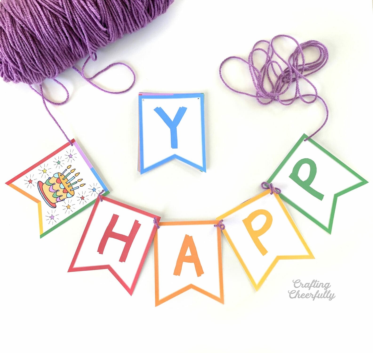 Free Printable Happy Birthday Banner Crafting Cheerfully