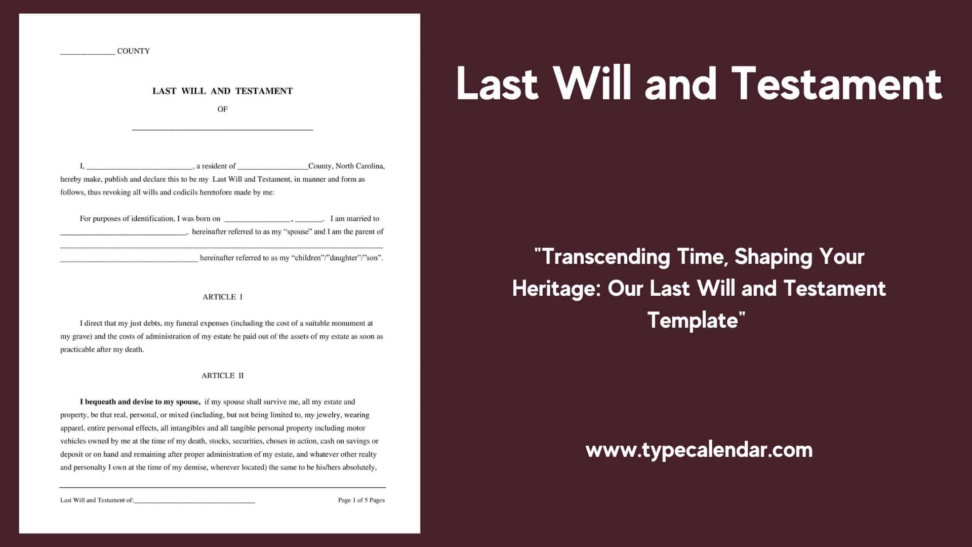 Blank Will Forms Free Printable