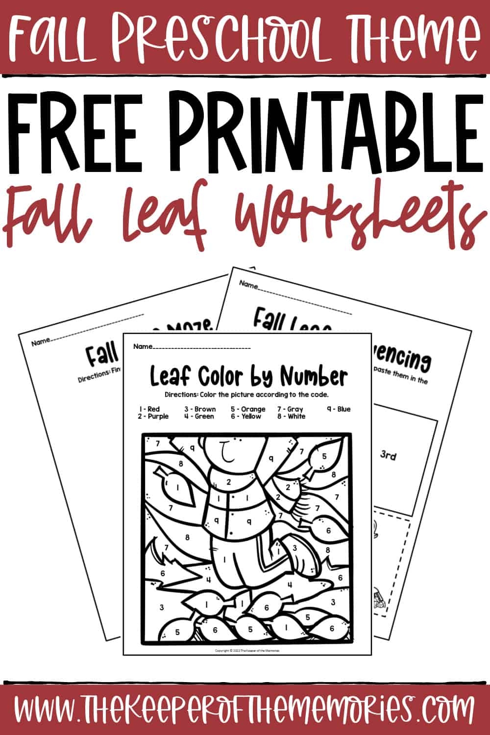 Free Printable Leaf Worksheets The Keeper Of The Memories
