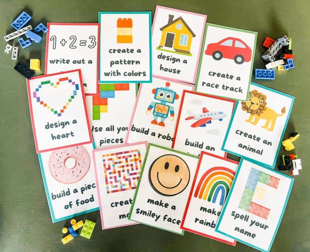 Free Printable Lego Challenge Cards STEM Activity Fox Farm Home