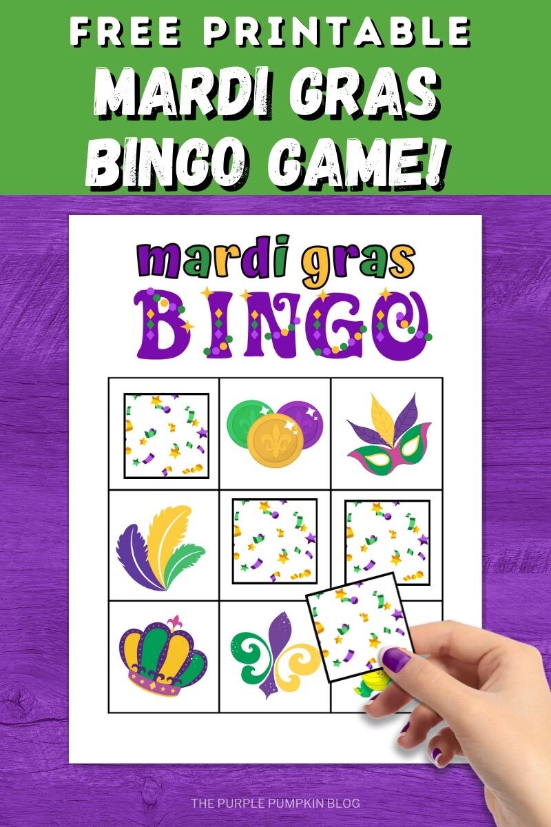 Free Printable Mardi Gras Bingo Cards For Bingo Game Night 