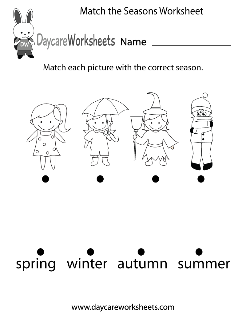 Free Printable Seasons Worksheets