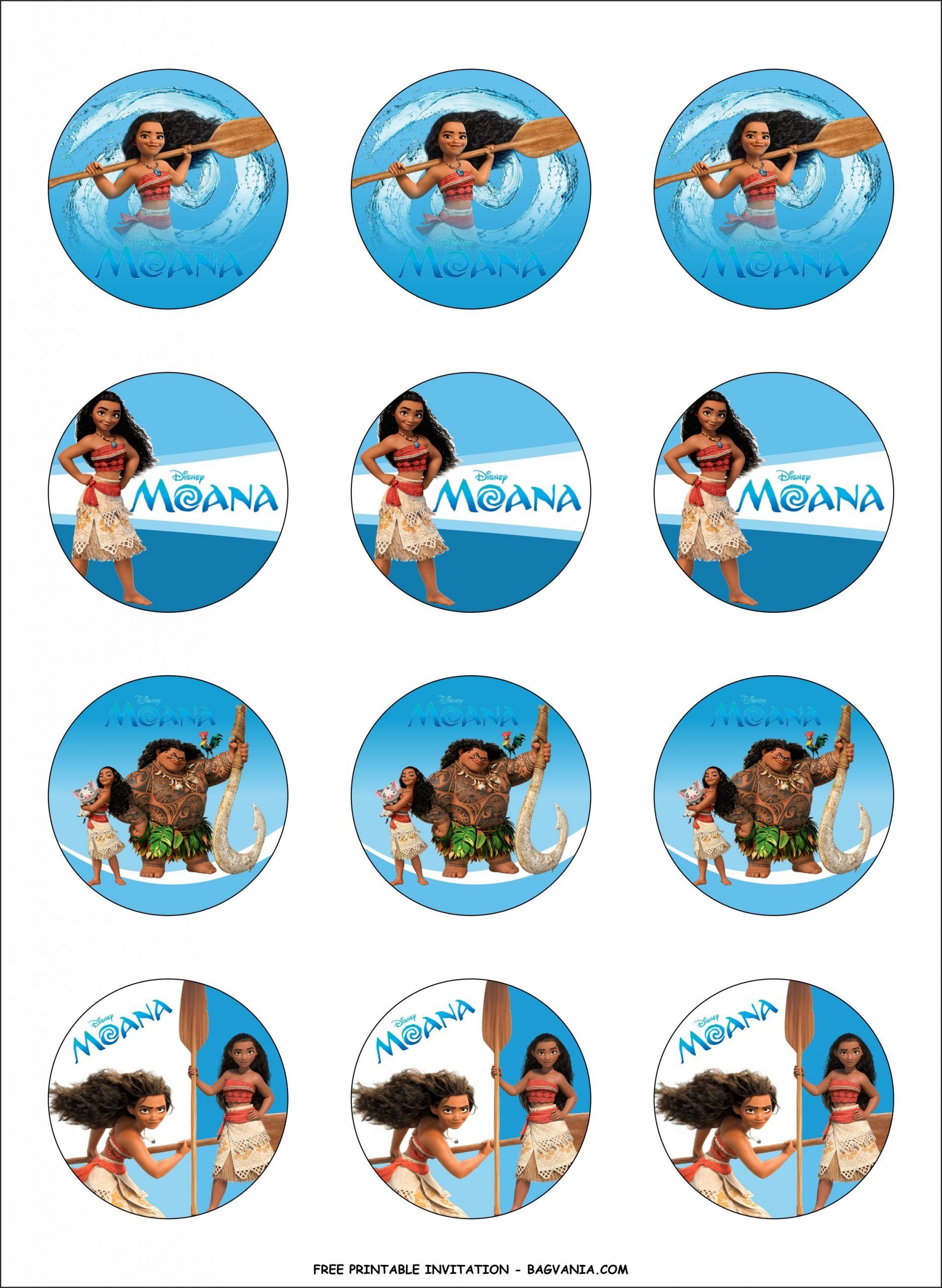 Free Printable Moana Birthday Party Kits Templates