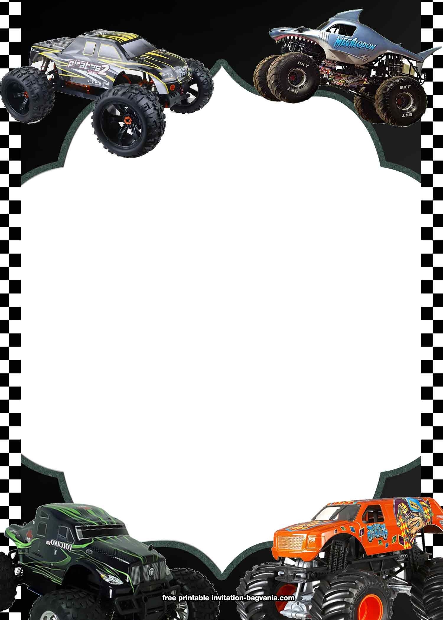 Monster Jam Invitations Printable Free