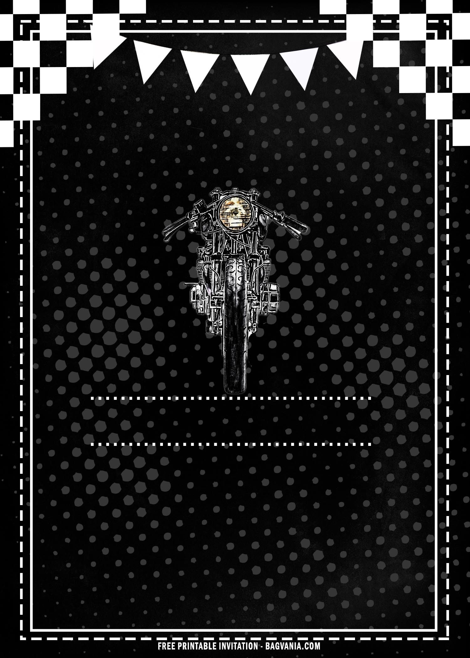 FREE Printable Motorcycle Birthday Invitation Templates