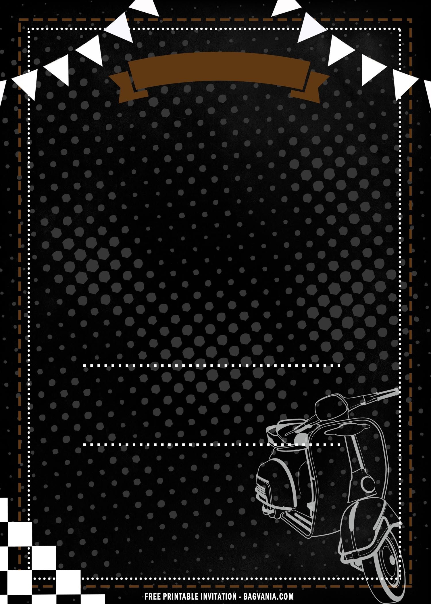 FREE Printable Motorcycle Birthday Invitation Templates
