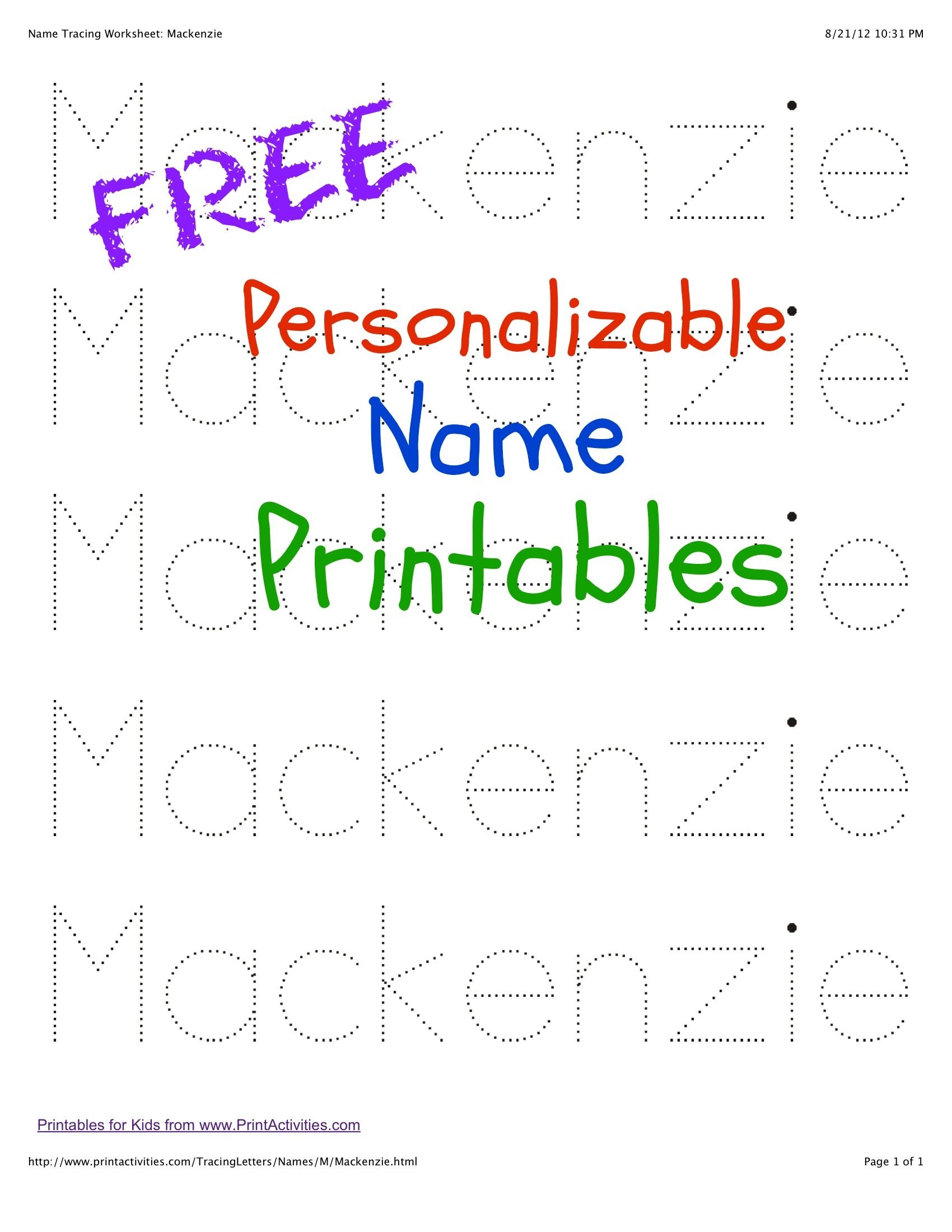 Free Printable Name Worksheets For Kids Fun And Educational Activities