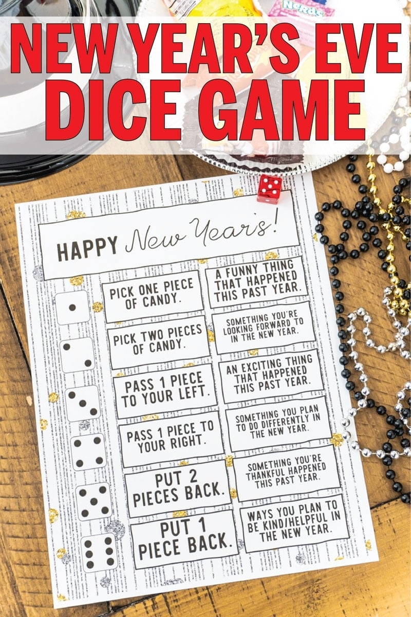 Free Printable New Year s Eve Dice Game Play Party Plan