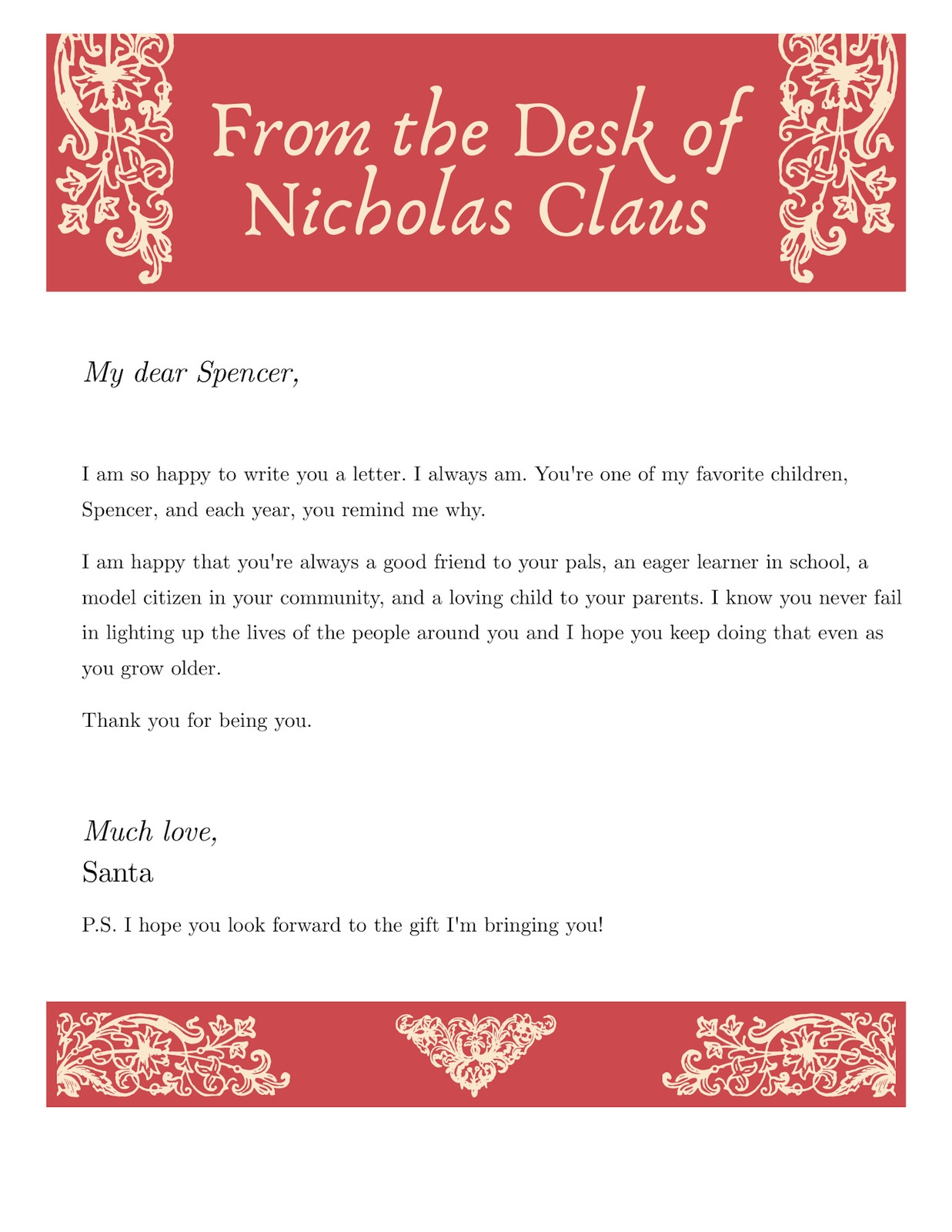 Free Printable Santa Letter Templates You Can Customize Canva