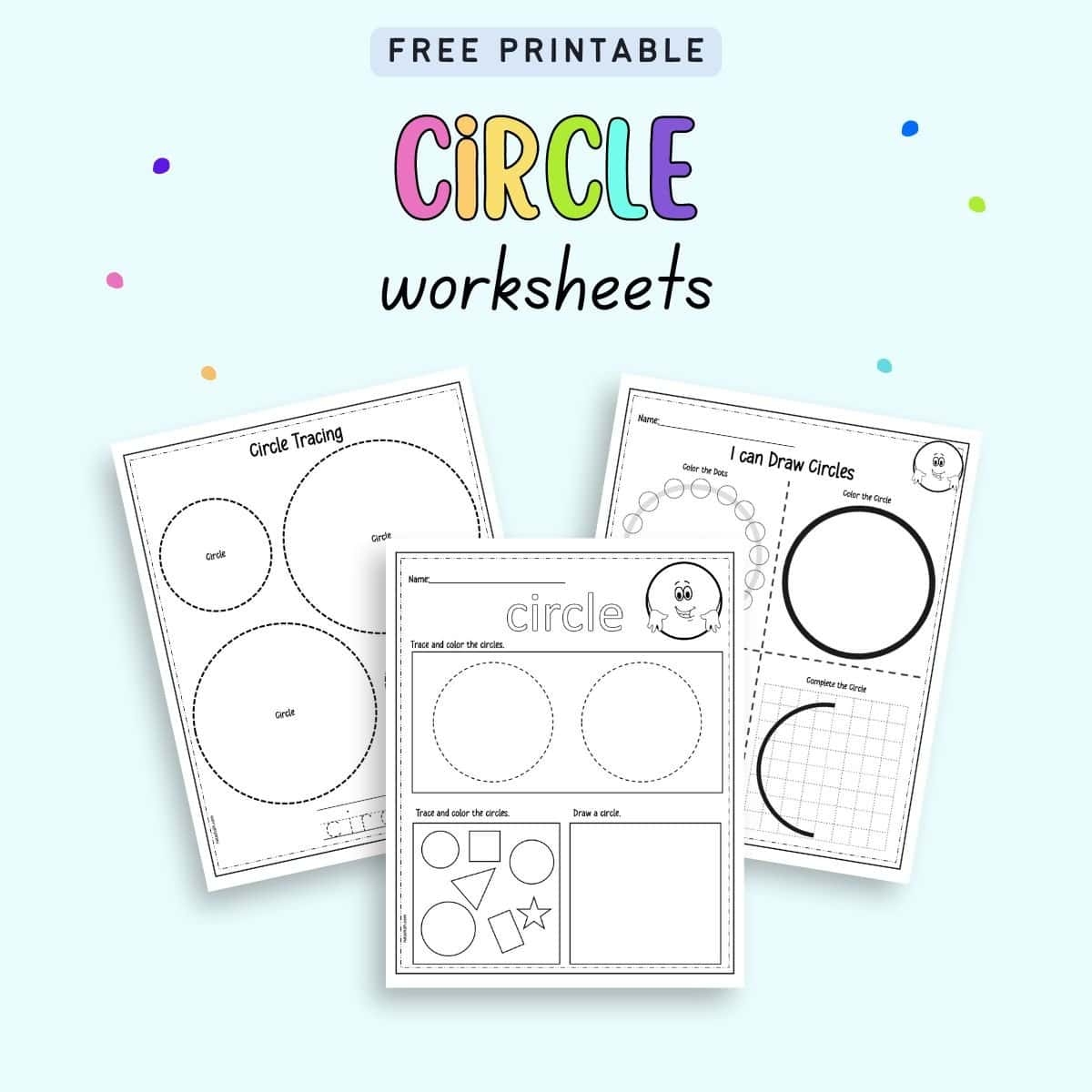 Free Printable Shape Worksheets Circle Worksheet The Artisan Life