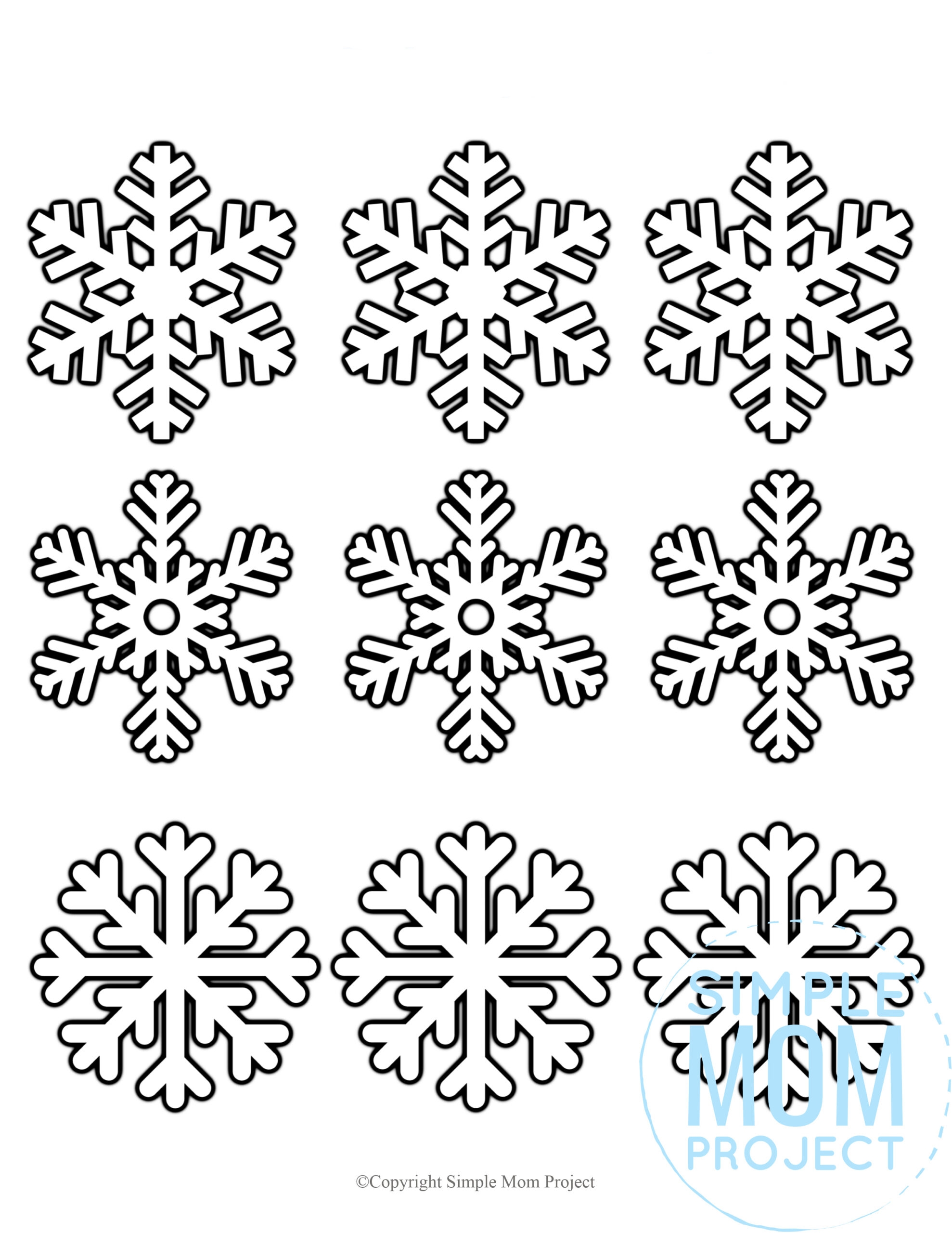 Free Printable Snowflake Cutouts