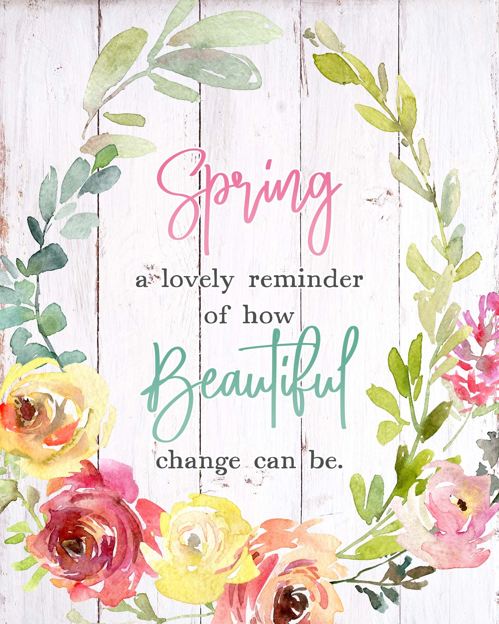 Free Printable Spring Time Quote The Cottage Market