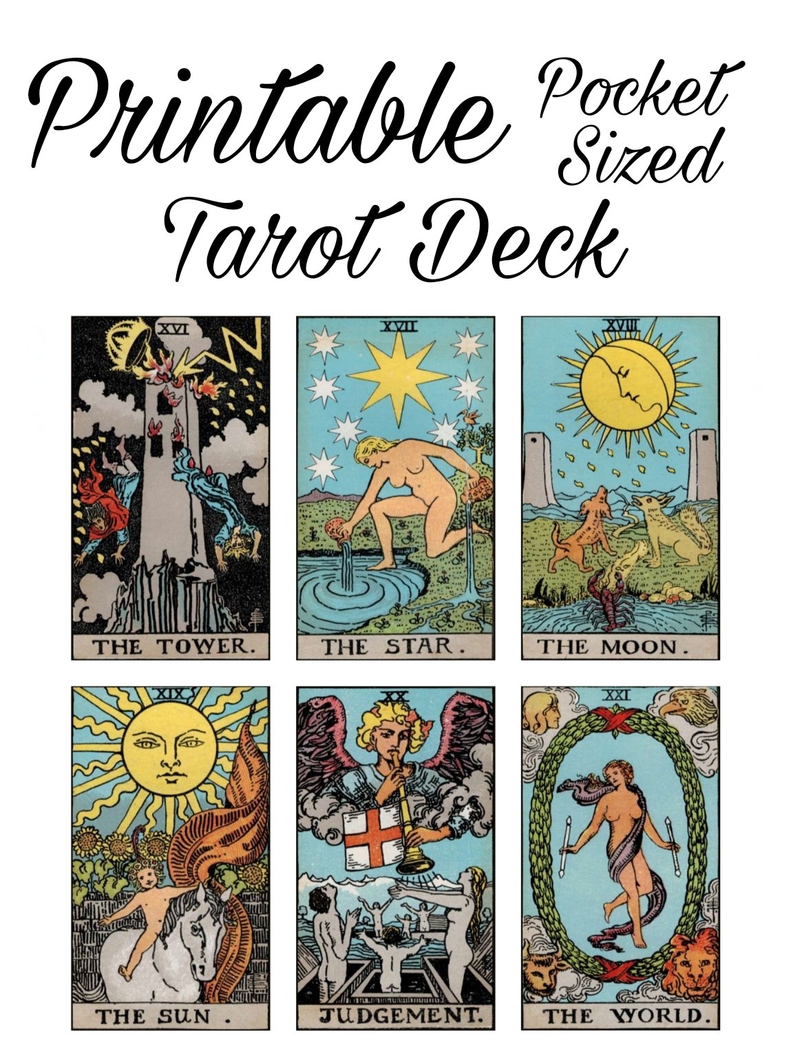 Free Printable Tarot Cards