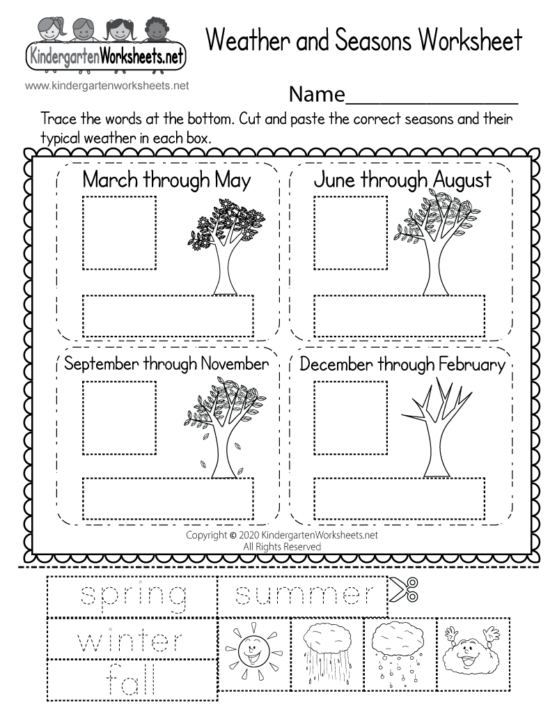 Weather Free Printables For Kindergarten