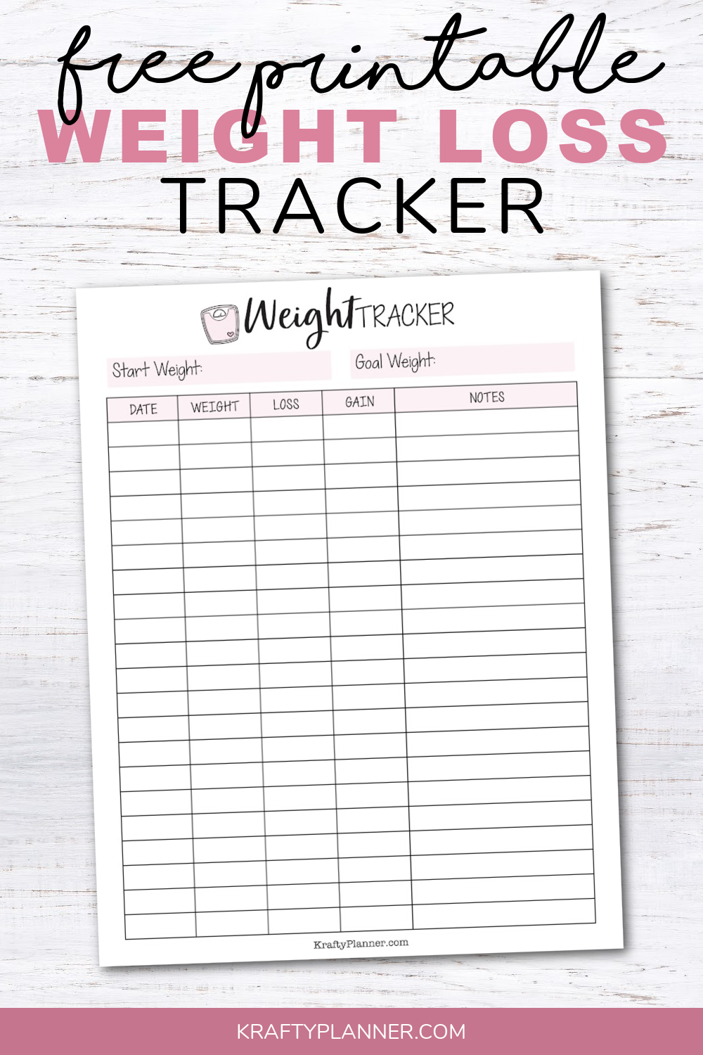 Free Weight Loss Printables