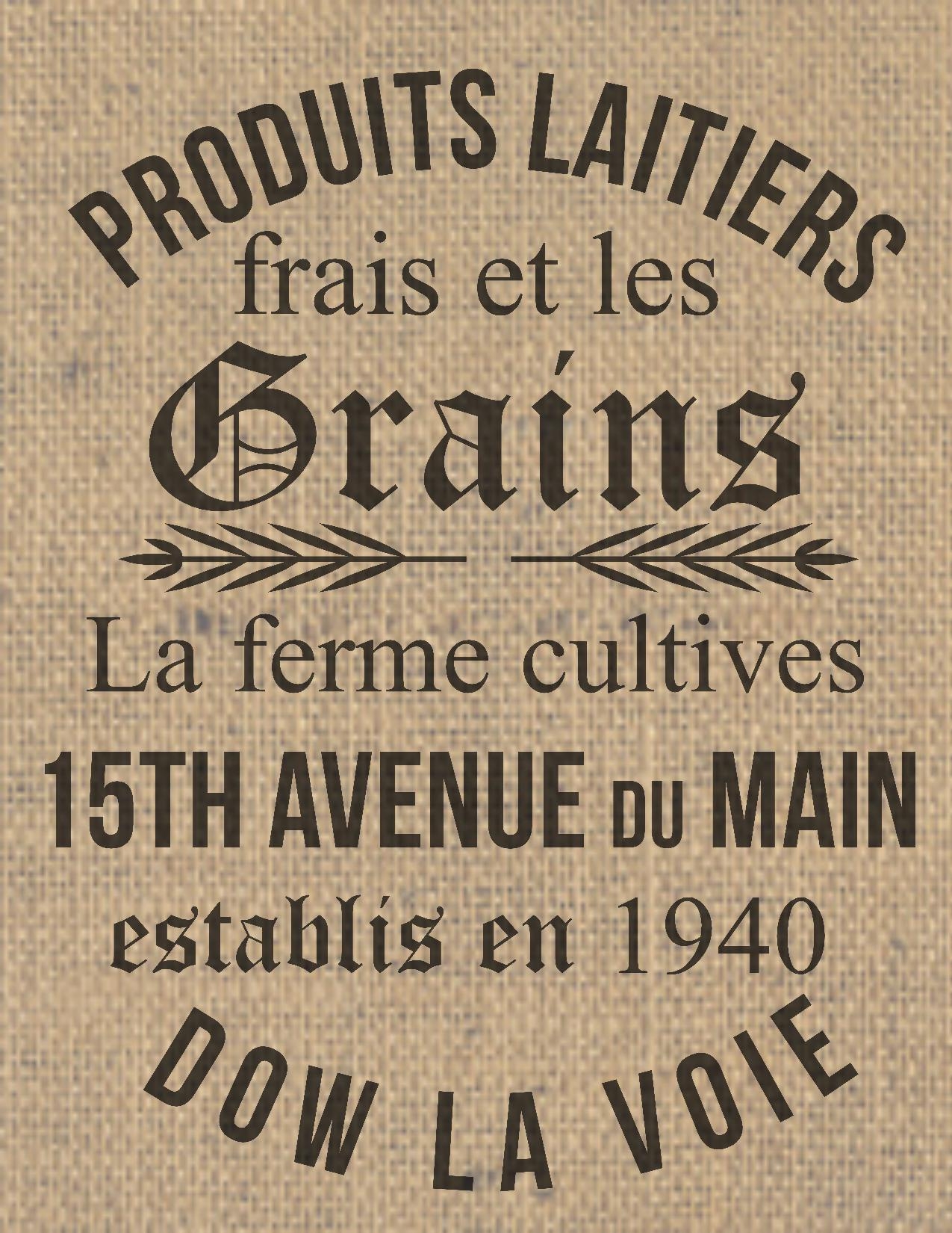 Free Printables French Inspired Vintage Grainsack Prints 