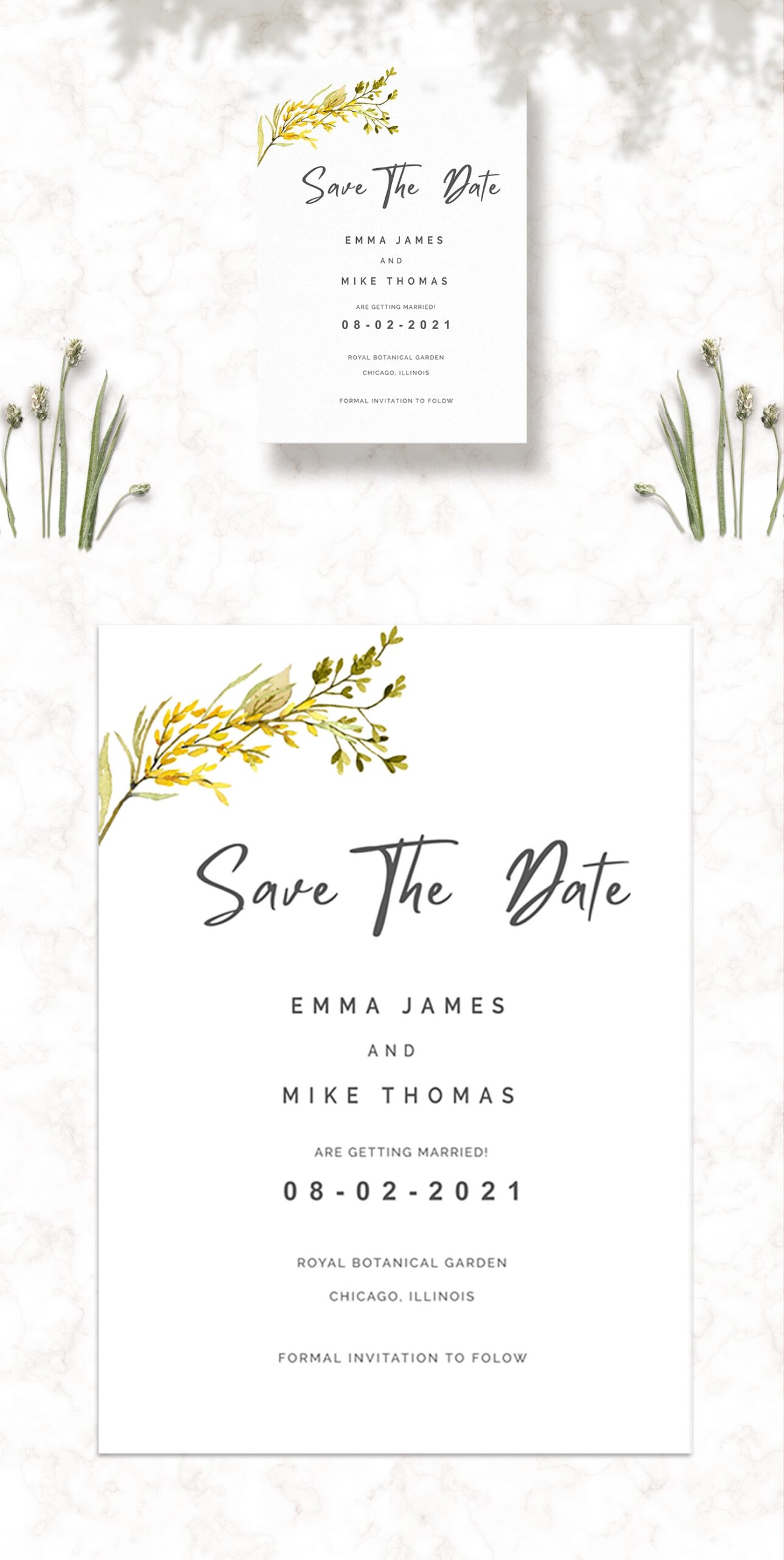 Free Save The Date Template Behance