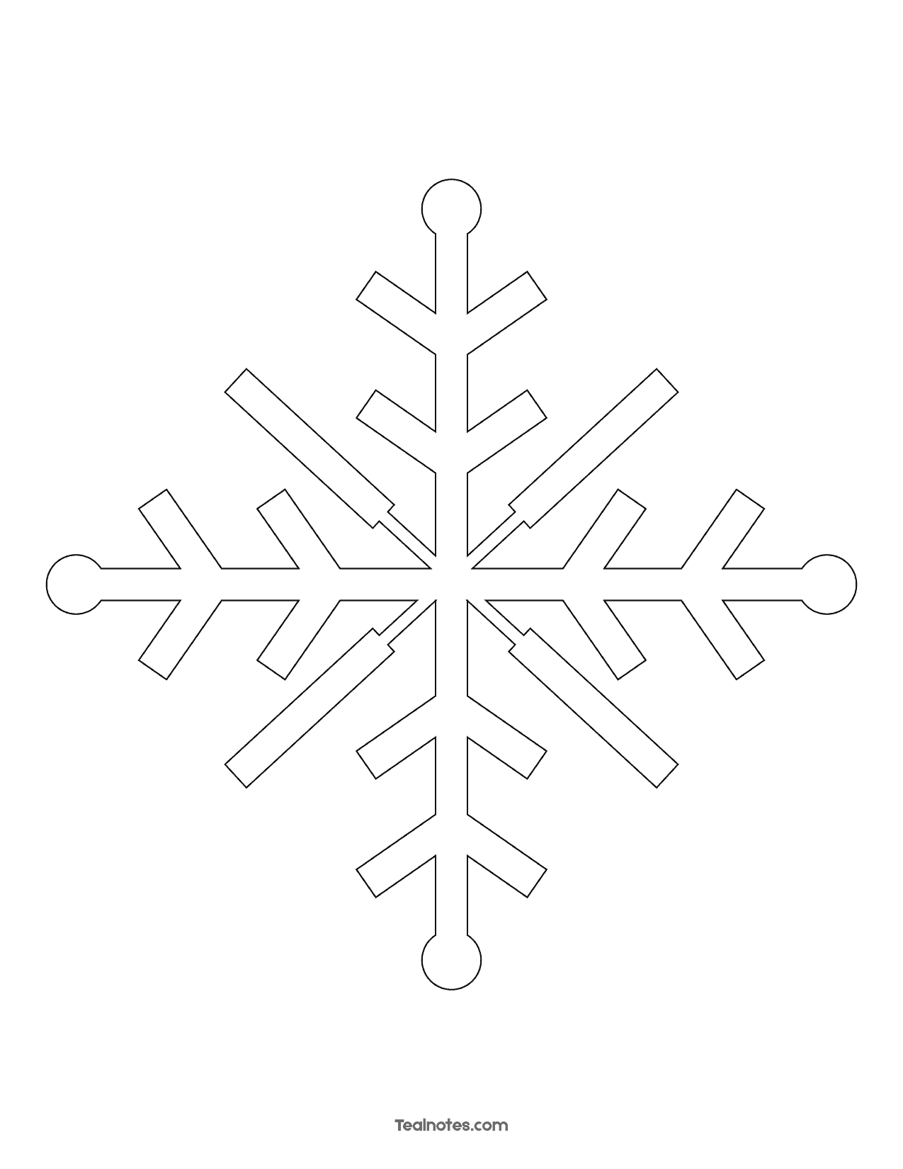 Free Snowflake Template Easy Paper Snowflakes To Cut And Color