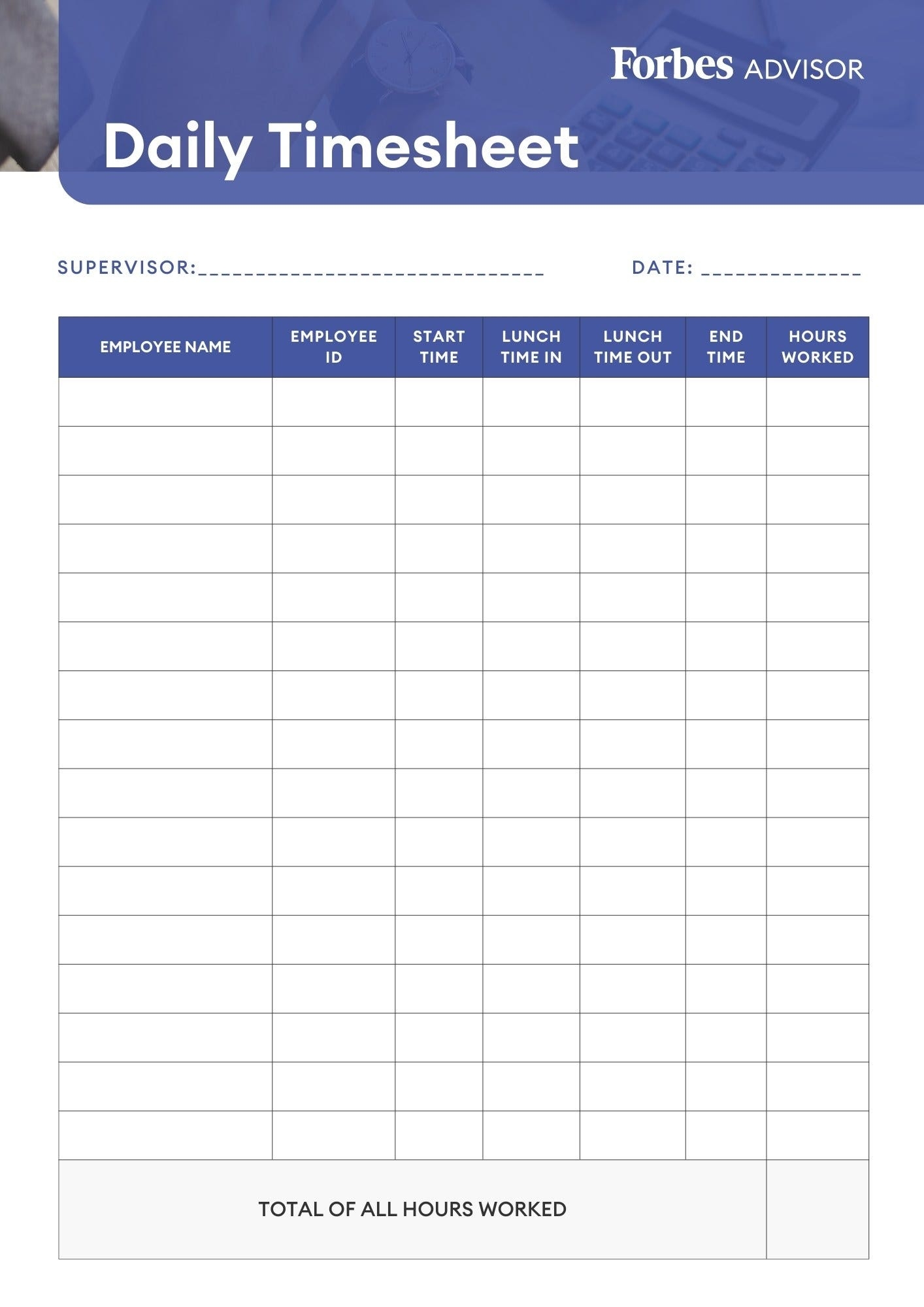 Free Printable Time Sheets