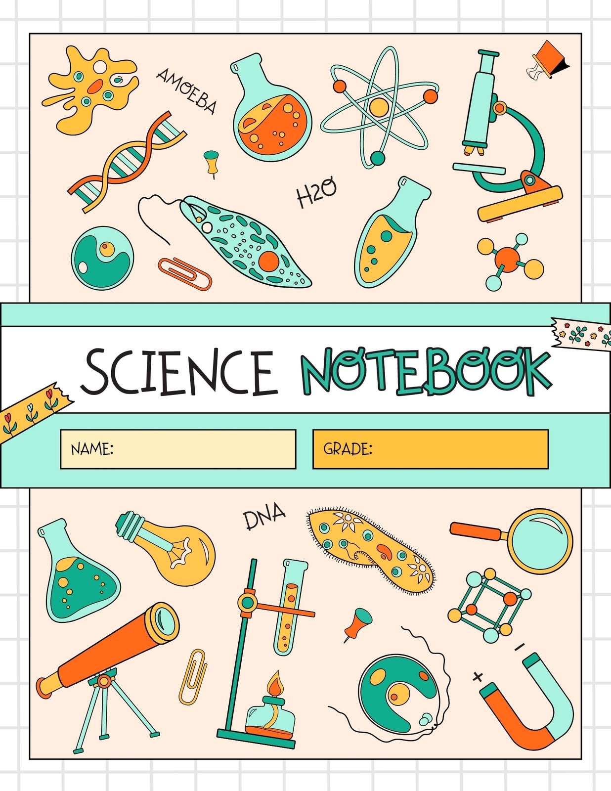 Free To Edit And Print Science Notebook Templates Canva