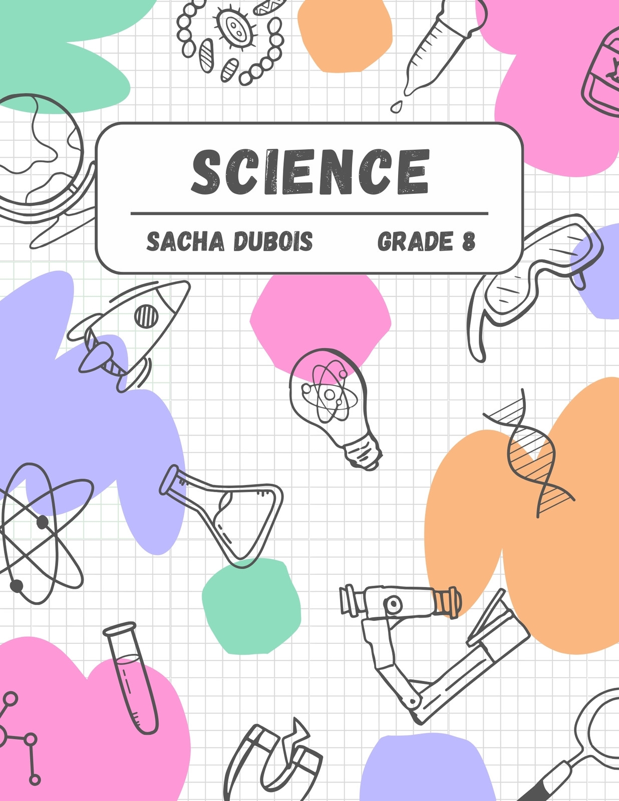 Free Printable Science Notebook Cover