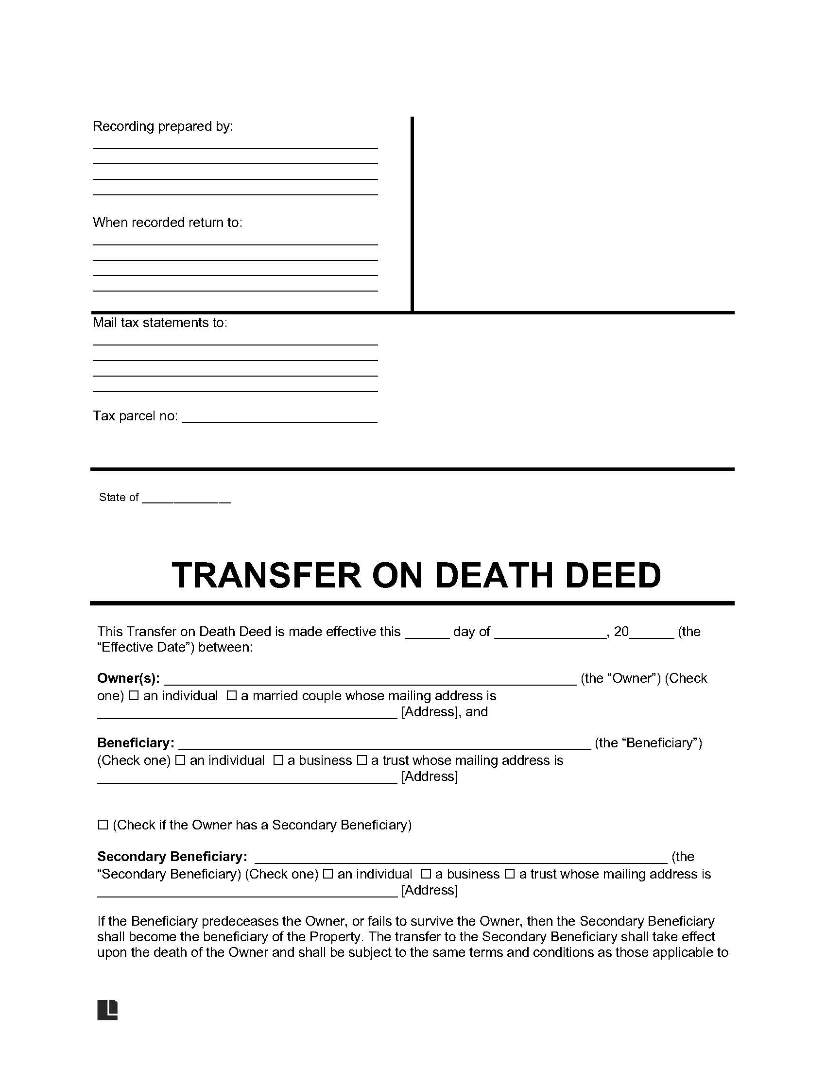 Free Printable Beneficiary Deed Colorado
