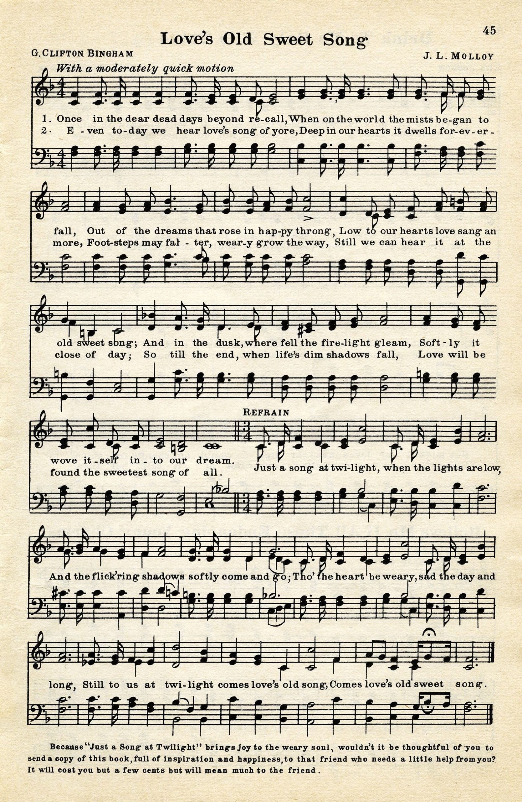 Free Printable Vintage Sheet Music